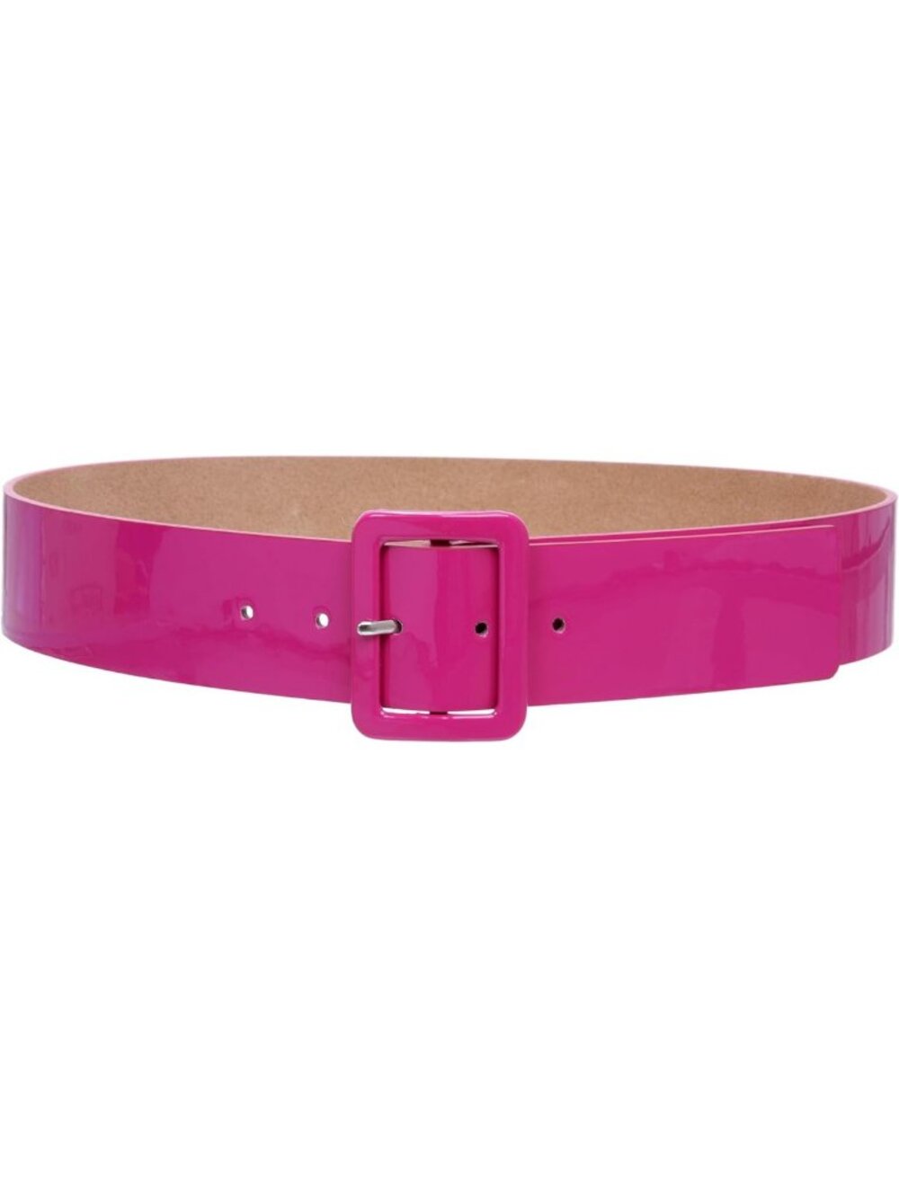 Stylish High Waist Patent Leather Wide Square Belt for Women - Fashion Accessory
